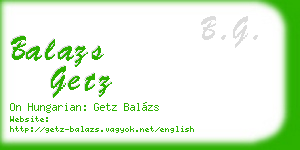 balazs getz business card